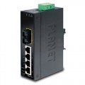 PLANET ISW-511 4-Port 10/100Base-TX + 1-Port 100Base-FX Industrial Fast Ethernet Switch  (-10~60 Degree C operate temperature)